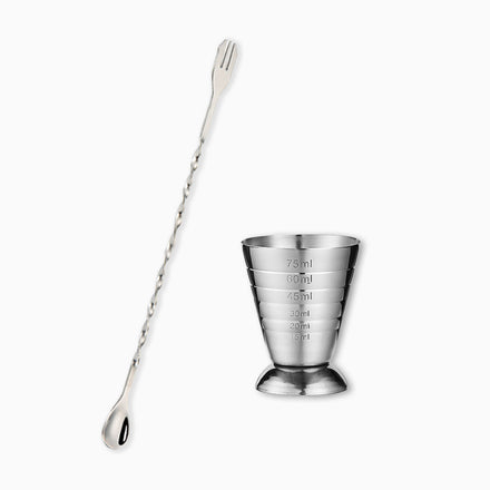 MOCKTAILHOUSE® ベーシックバーツールセット（目盛り付き計量カップ75ml）